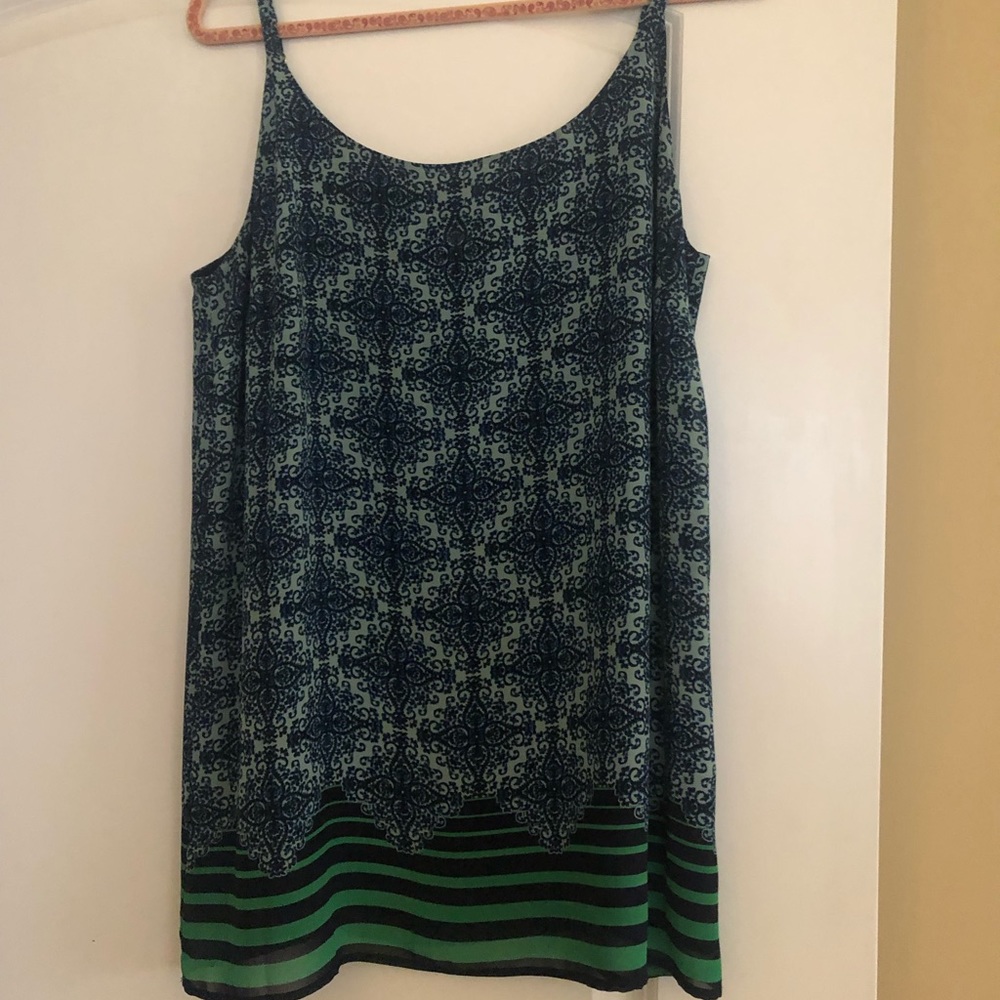 Cabi navy & green top tank like new large